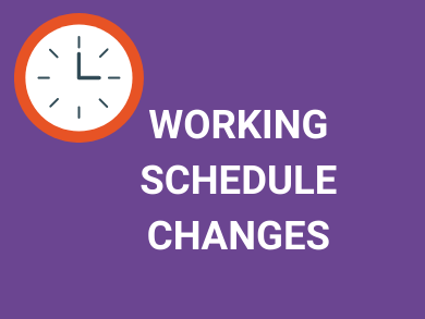 Working schedule from May 1 to May 10, 2021