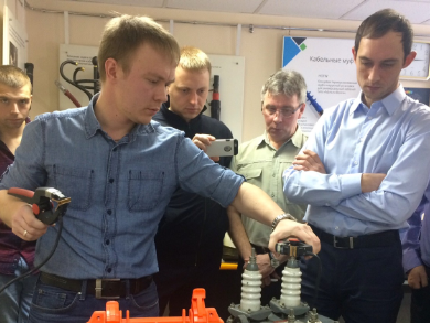 Practical training in the Power Engineering Institute of Advanced Training, St. Petersburg, Russia